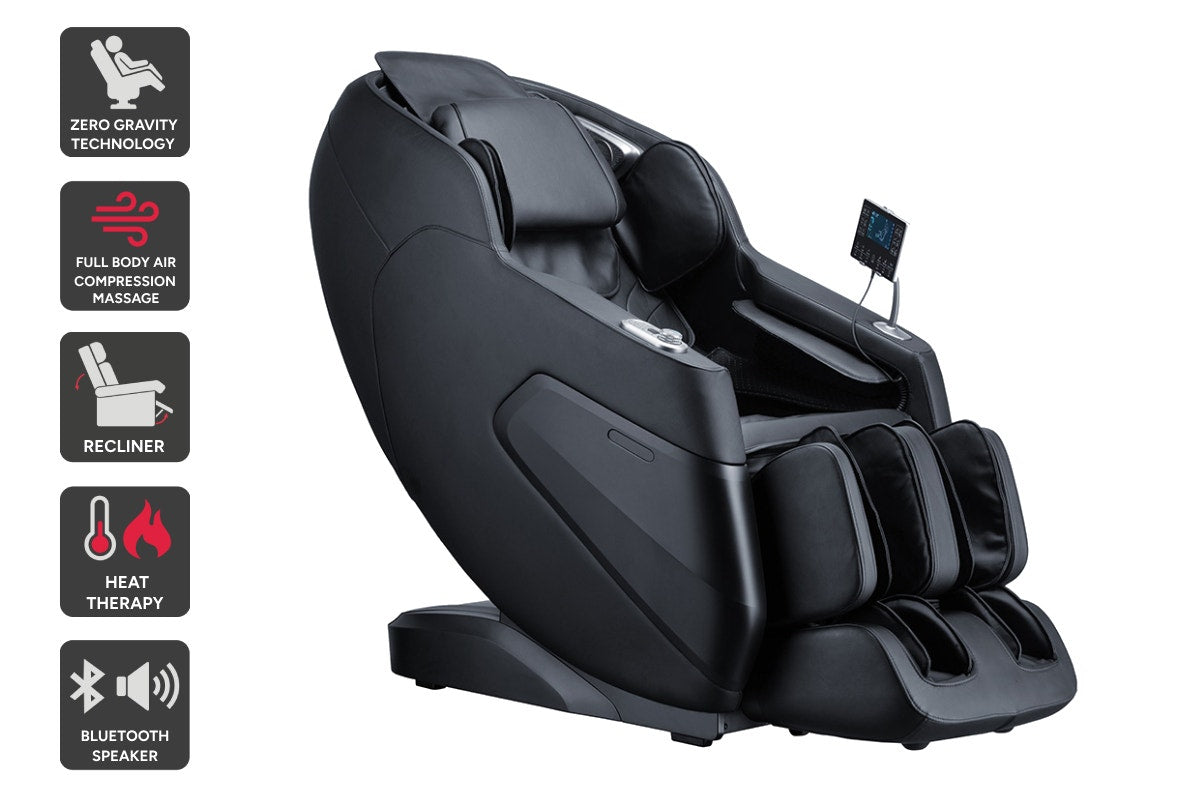 Kogan S63 Pro Zero-Gravity SL-Track Heated Shiatsu Massage Recliner Chair - Charcoal - SuperSaverAU - view 1