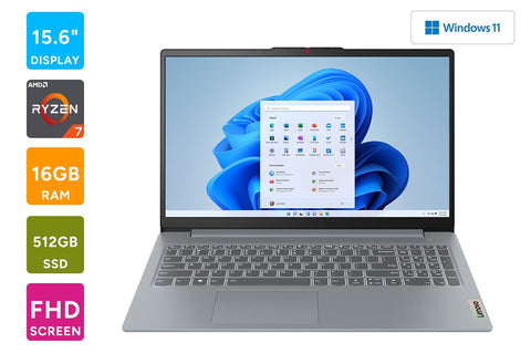 Lenovo IdeaPad Slim 3 15.6" Full HD Touchscreen Ryzen 7 Laptop (16GB, 512GB)
