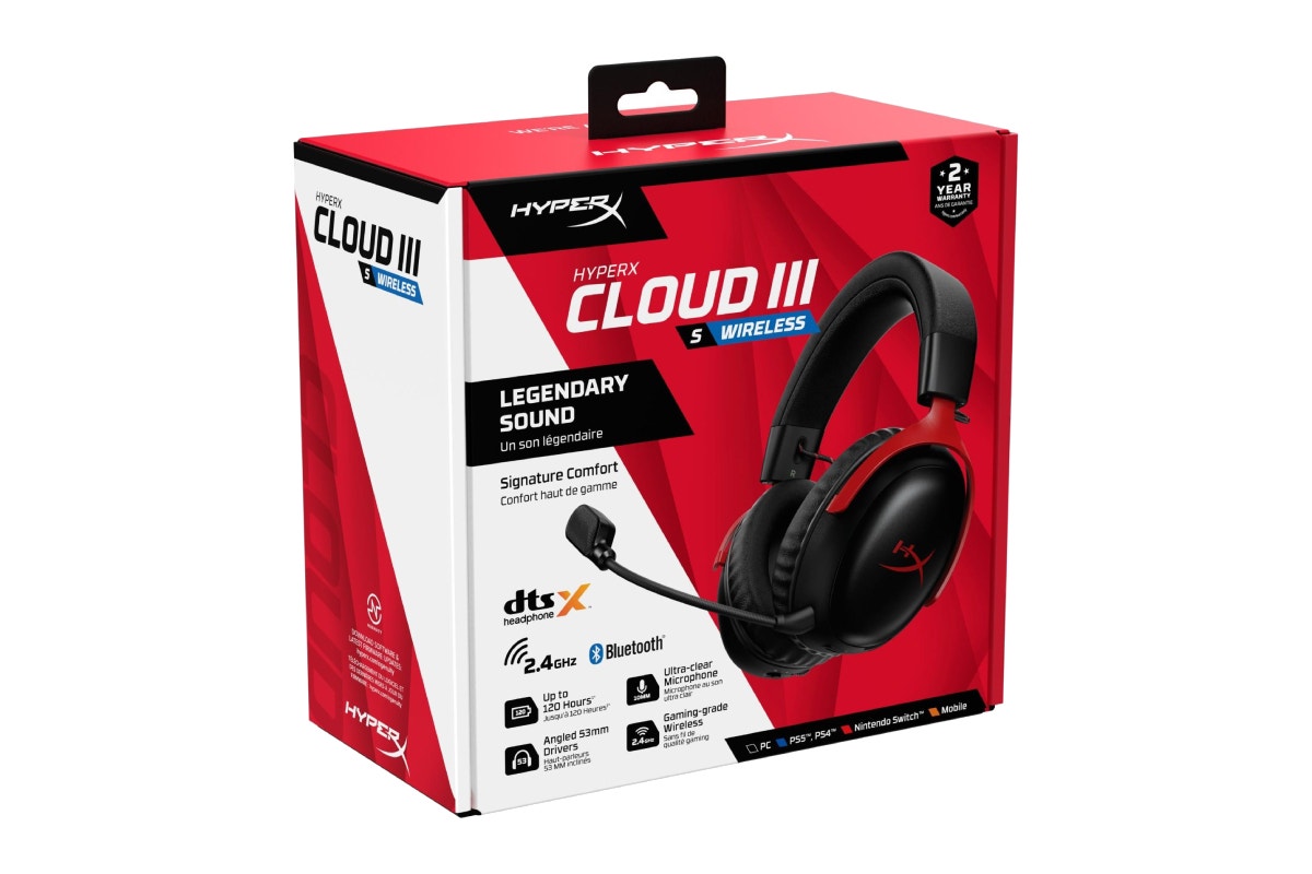 HyperX Cloud III S Wireless Gaming Headset (Black/Red)