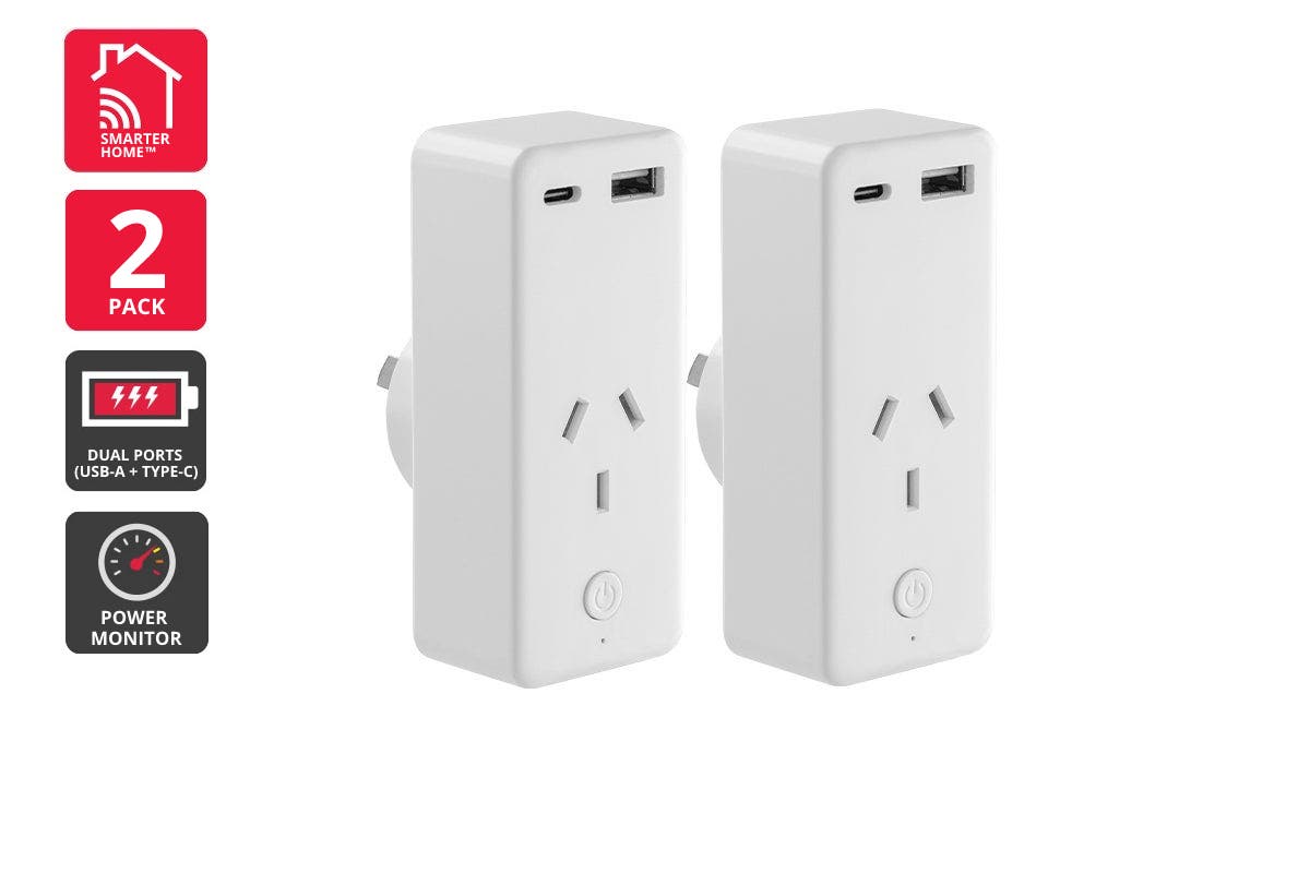 Kogan SmarterHomeâ„¢ Smart Plug With Energy Meter & 5V 2A USB A&C Ports | SuperSaverAU
