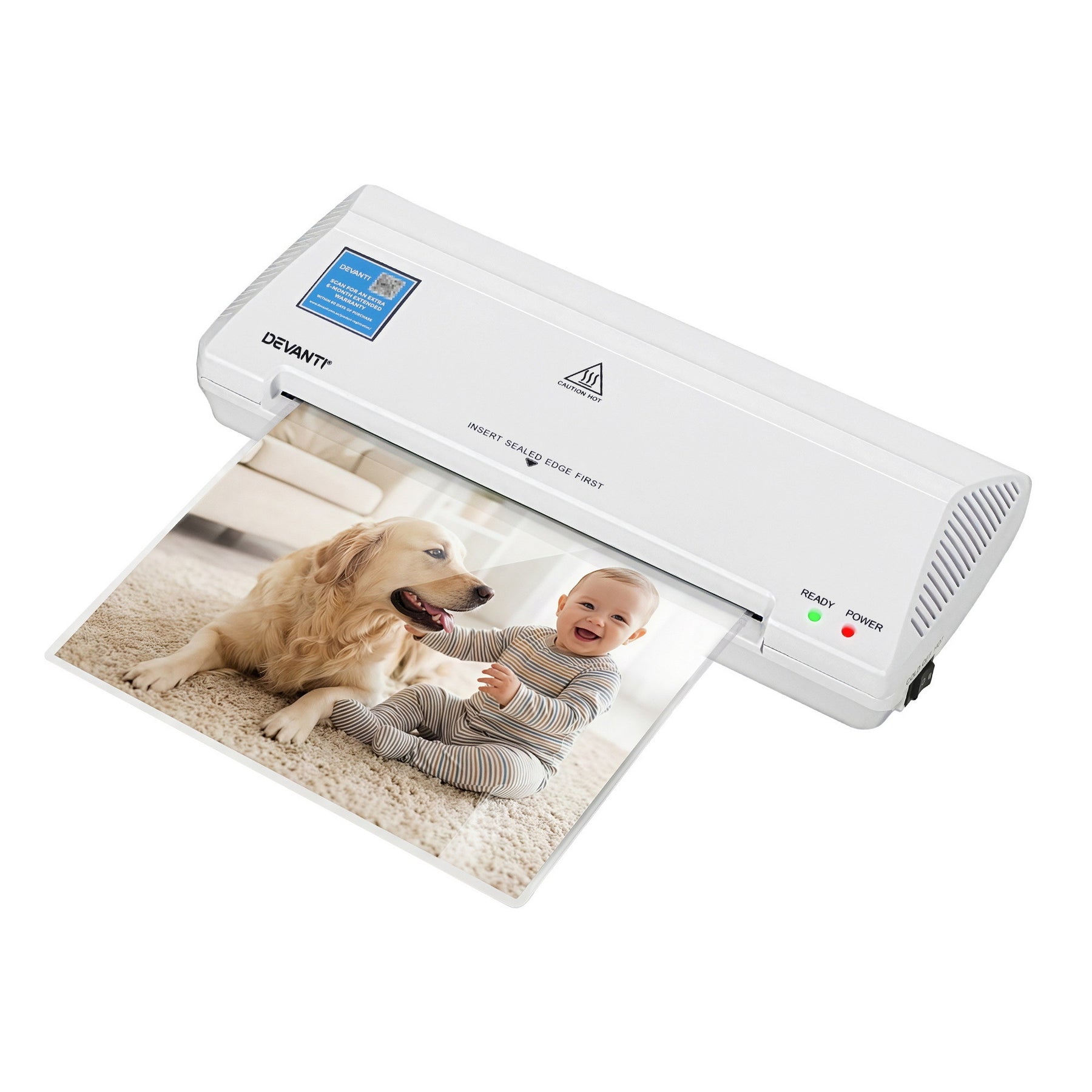 Devanti A4 Laminator Machine – White Hot & Cold Lamination
