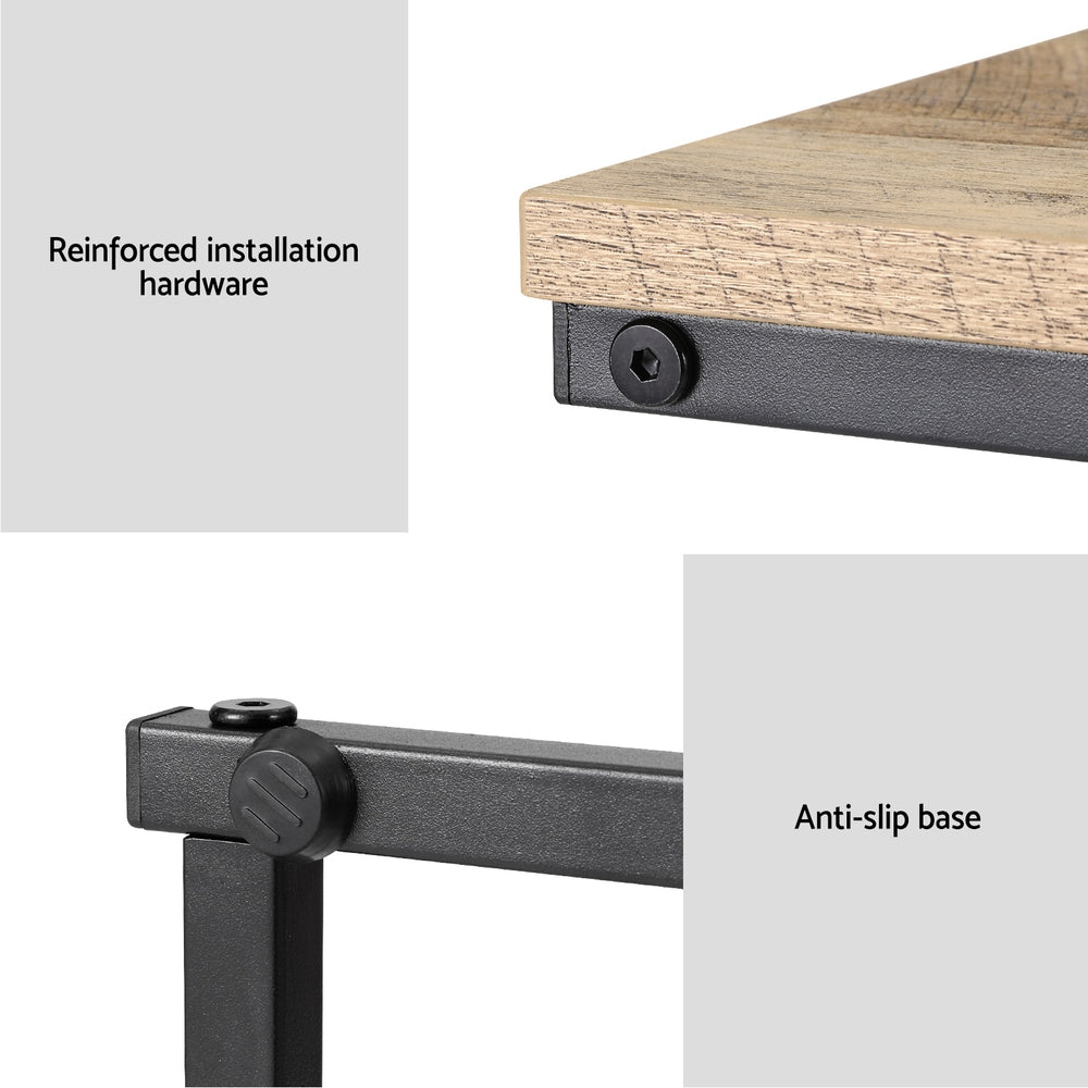 Artiss Anika Coffee Table Side Table Walnut - SuperSaverAU - view 6