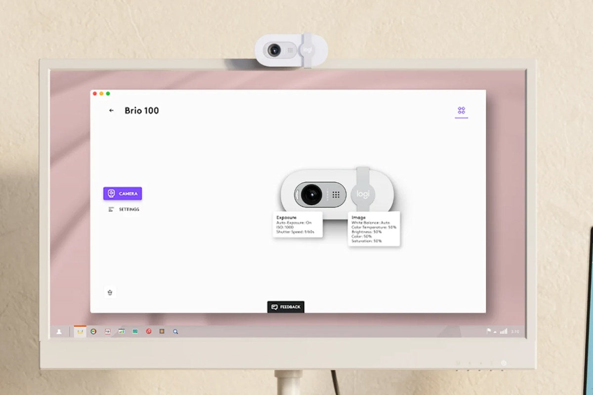 Logitech Brio 100 Webcam (Off White)