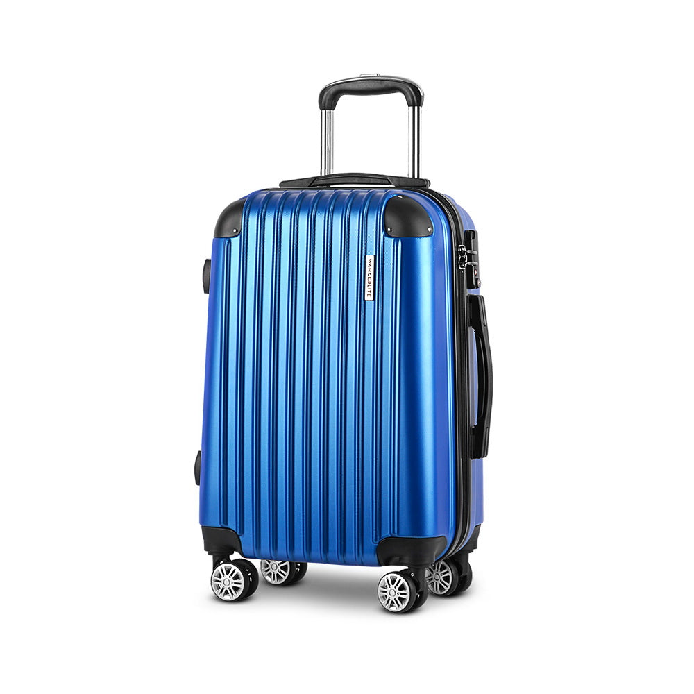 Wanderlite 28" Blue Hard Shell Luggage Case with TSA Lock & Spinner Wheels - SuperSaverAU - view 8