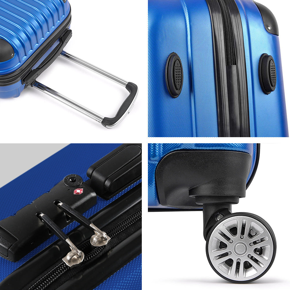 Wanderlite 28" Blue Hard Shell Luggage Case with TSA Lock & Spinner Wheels - SuperSaverAU - view 7