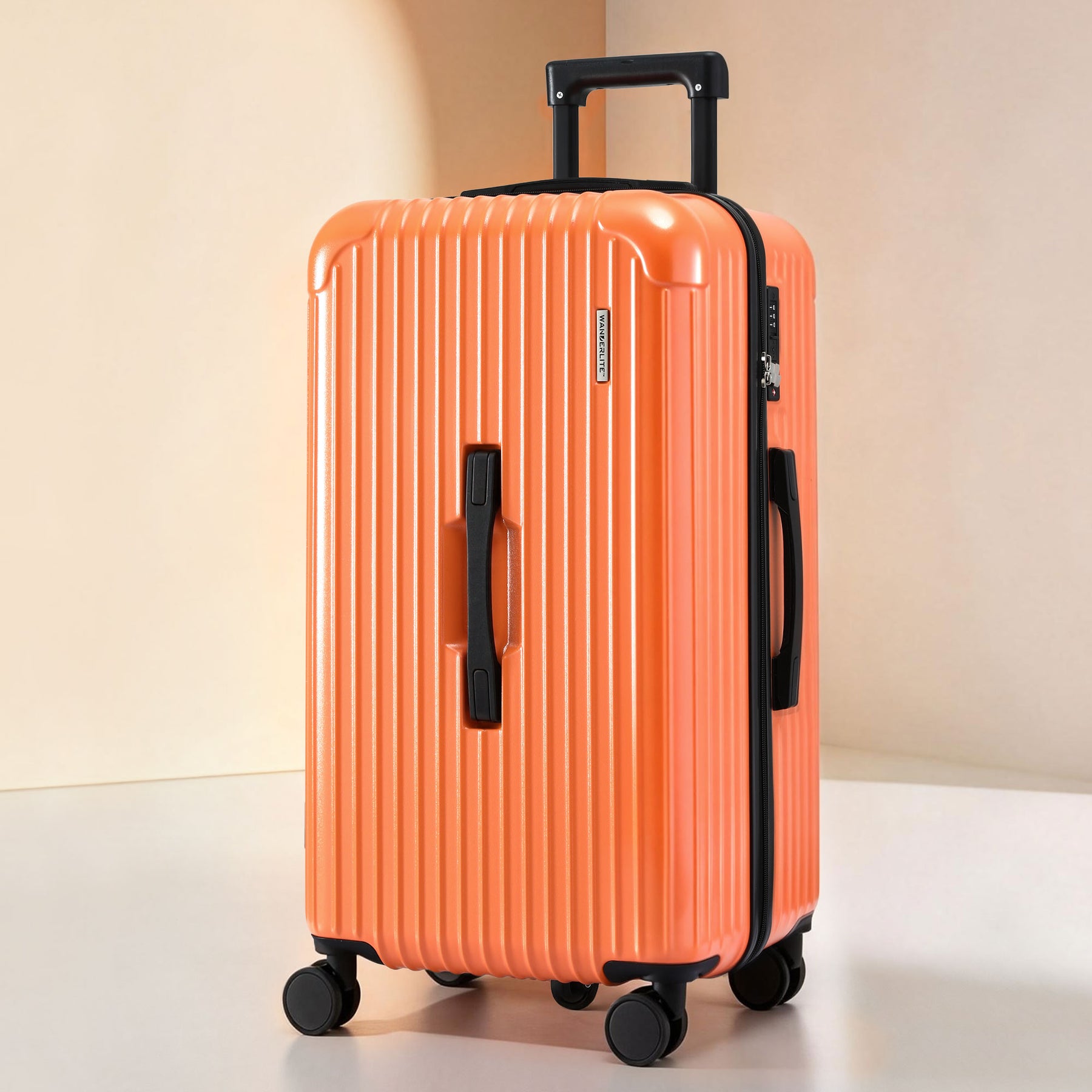 Wanderlite 28 Inch Trunk Luggage – Orange 90L, TSA Lock & Type-C Port