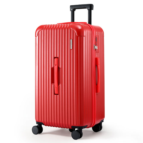 Wanderlite 28 Inch Trunk Luggage – Red 90L, TSA Lock & Type-C Port