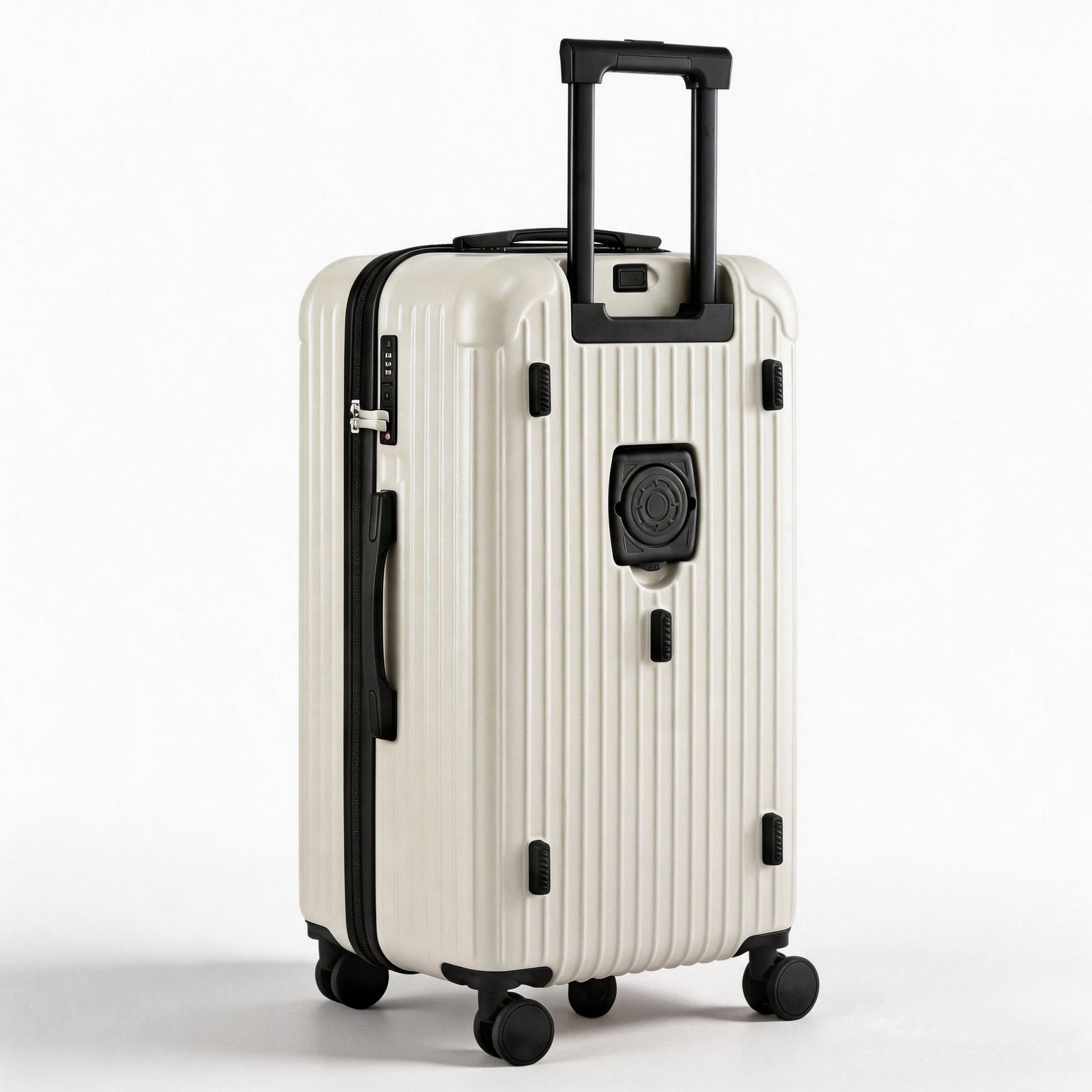 Wanderlite 28 Inch Trunk Luggage – Smoky White, TSA Lock & Type-C Port, 90L