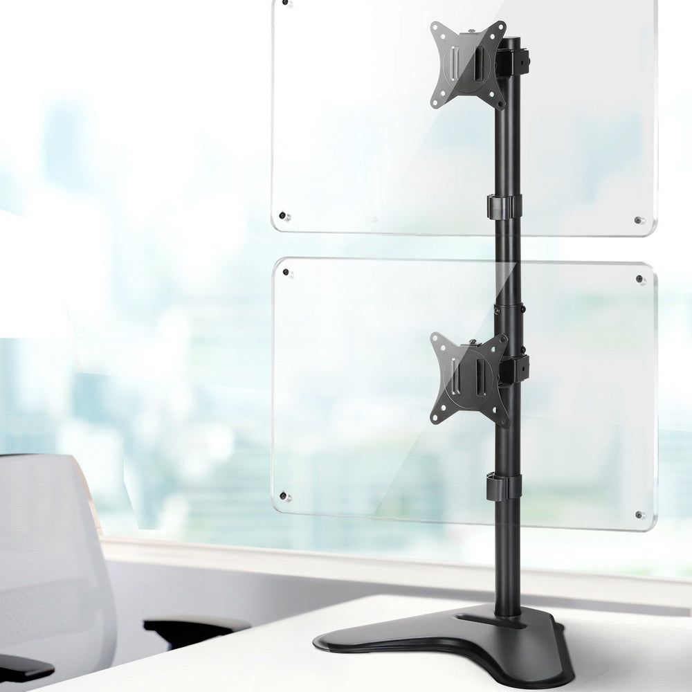 Artiss Monitor Arm Stand Dual Mount HD LED TV Bracket Holder Freestanding - SuperSaverAU - view 7