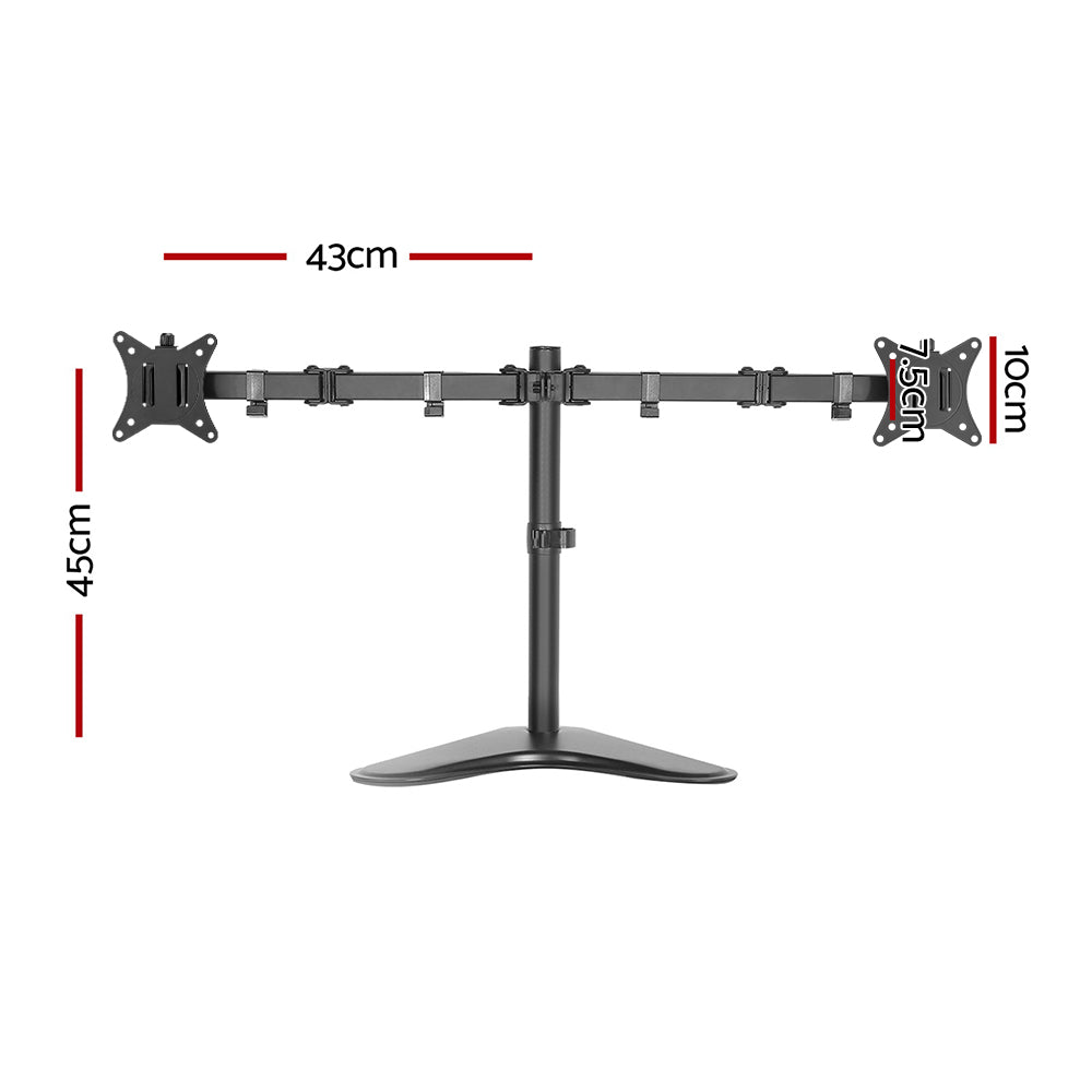 Artiss Monitor Arm Stand Dual Black - SuperSaverAU - view 2