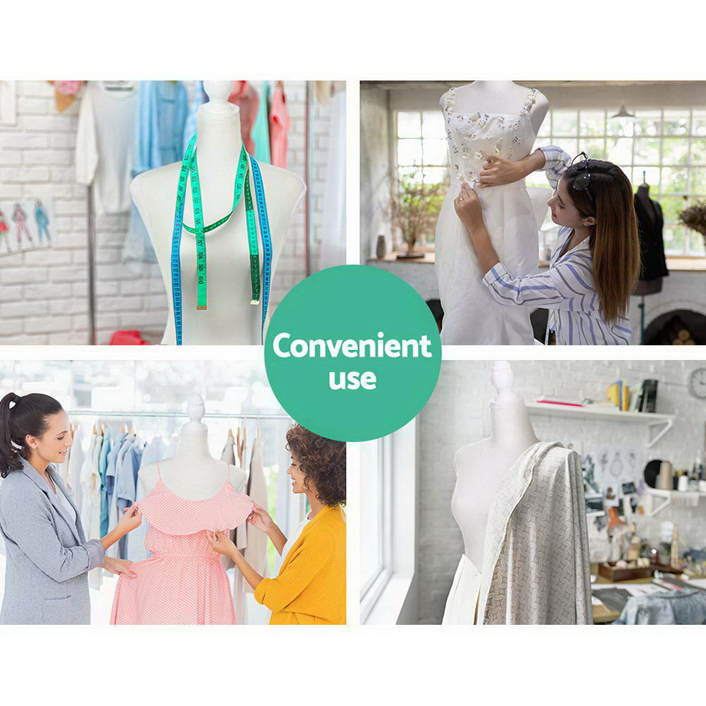 Female Mannequin 170cm Model Dressmaker Clothes Display Torso Tailor Wedding White - SuperSaverAU - view 4
