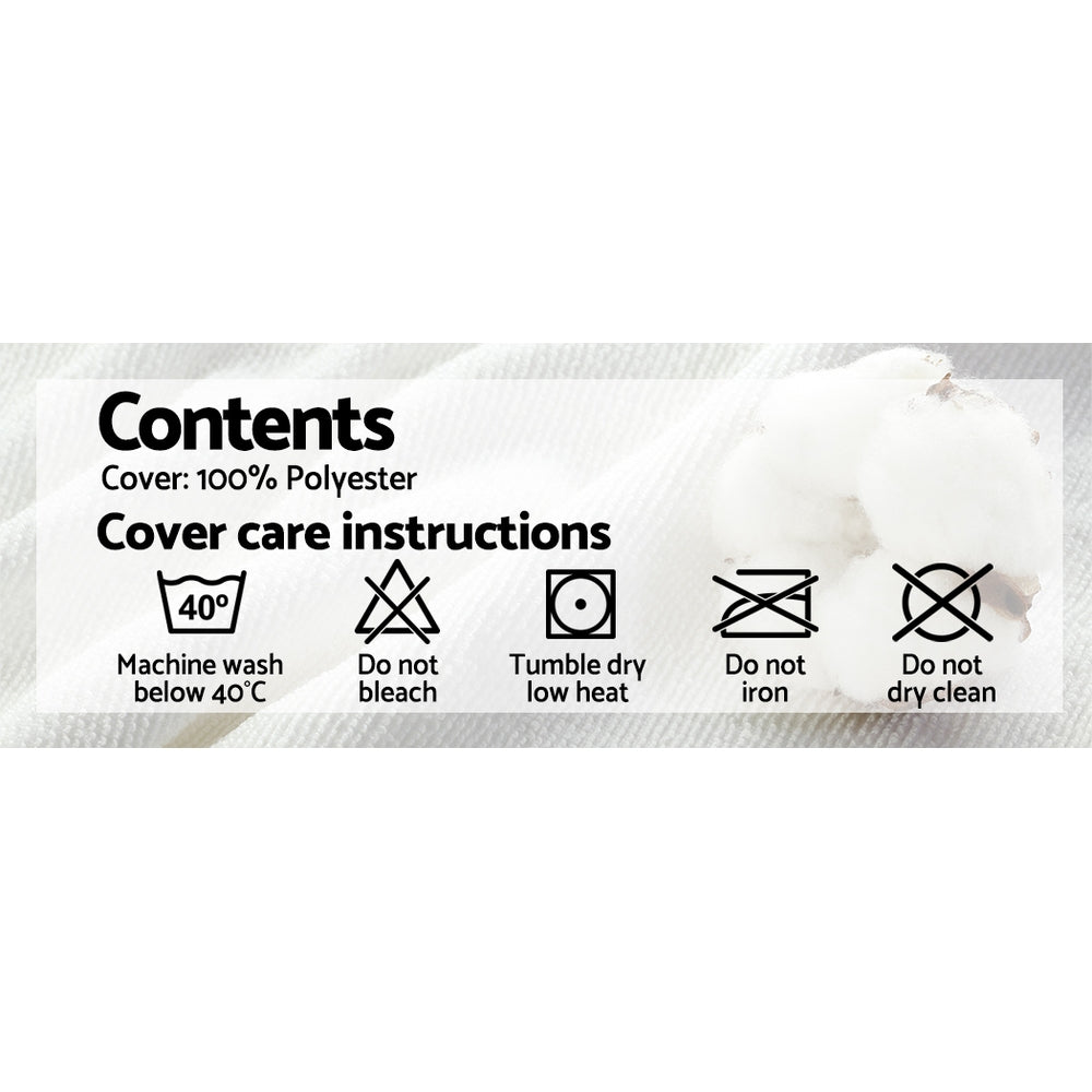 Giselle Bedding Memory Foam Pillows 70x40cm, 19cm Thick, 2 Pack, Breathable - SuperSaverAU - view 6
