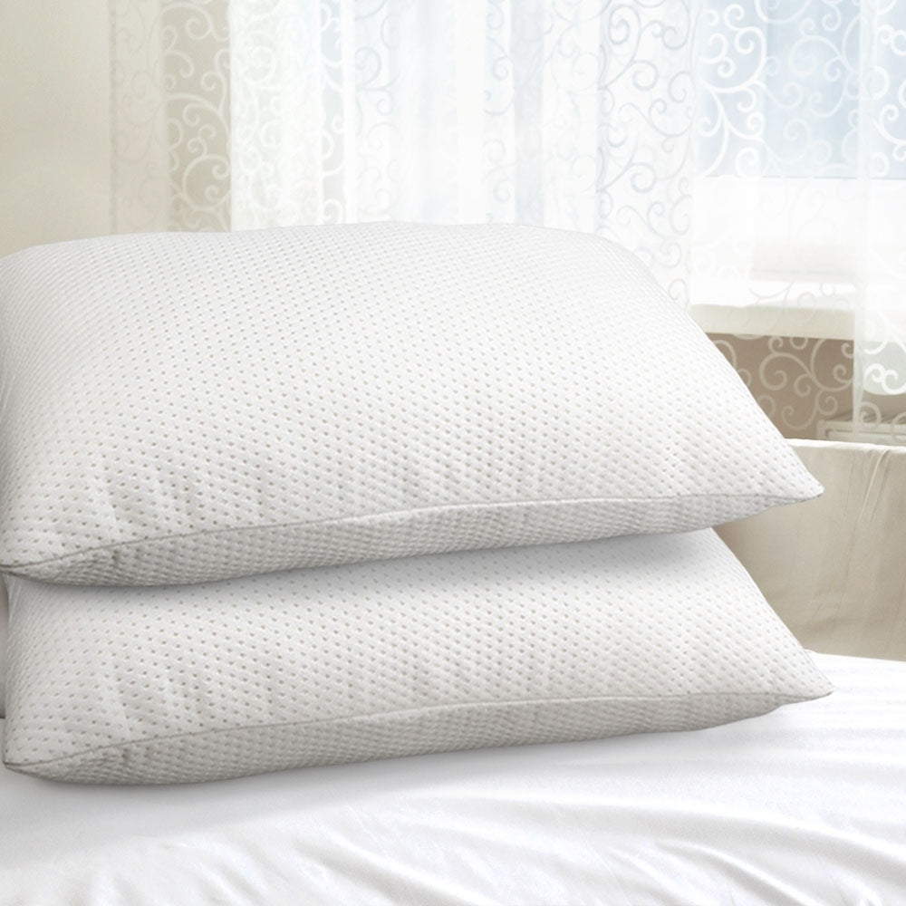 Giselle Bedding Memory Foam Pillow 70cm x 40cm 13cm Thick - Set of 2, Medium Support - SuperSaverAU - view 1
