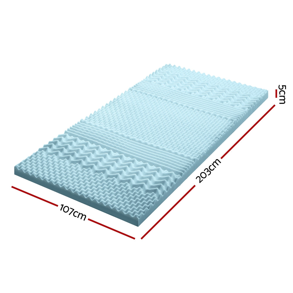 Giselle 5cm Memory Foam Mattress Topper 7-Zone King Single - SuperSaverAU - view 2
