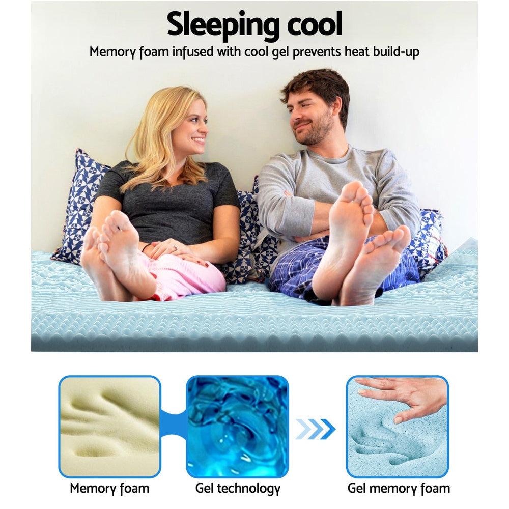 Giselle Bedding Memory Foam Mattress Topper 7-Zone 8cm Single - SuperSaverAU - view 6