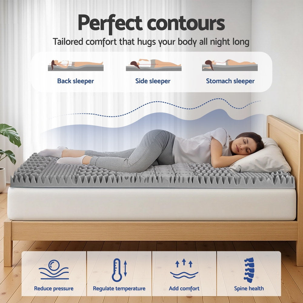 Giselle 8cm Graphite Memory Foam Mattress Topper - Single - SuperSaverAU - view 4