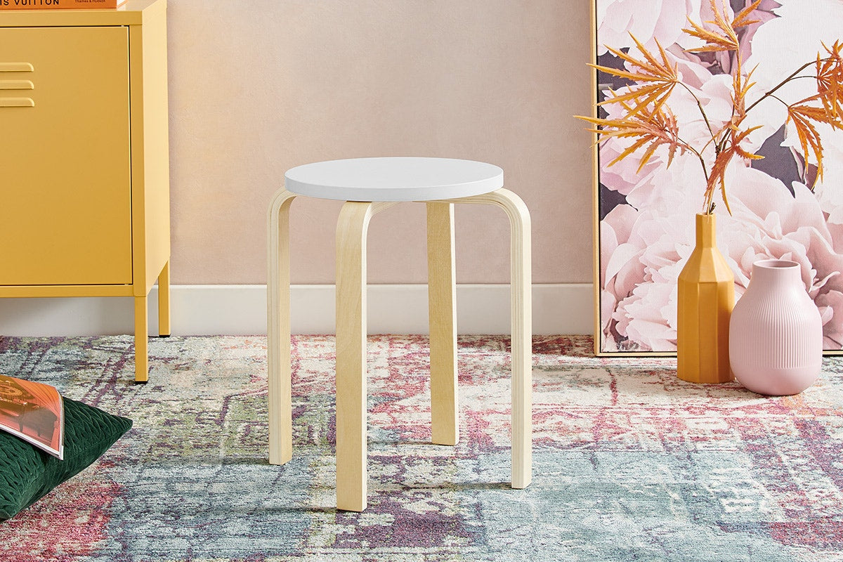 Set of 4 Matt Blatt Aalto Low Stools Replica (White)