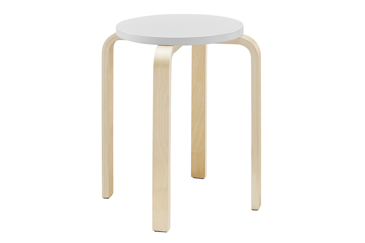Set of 4 Matt Blatt Aalto Low Stools Replica (White)