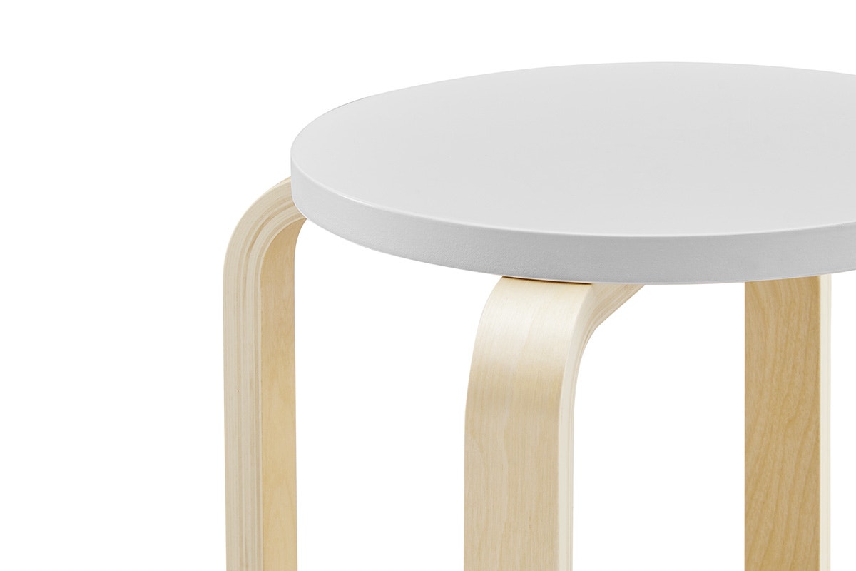 Set of 4 Matt Blatt Aalto Low Stools Replica (White)