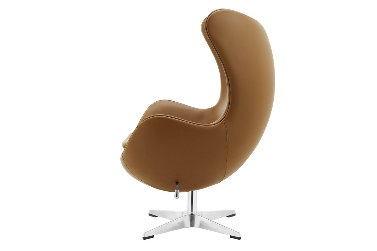 Matt Blatt Arne Jacobsen Egg Chair Premium Replica (Brown Bonded Leather)