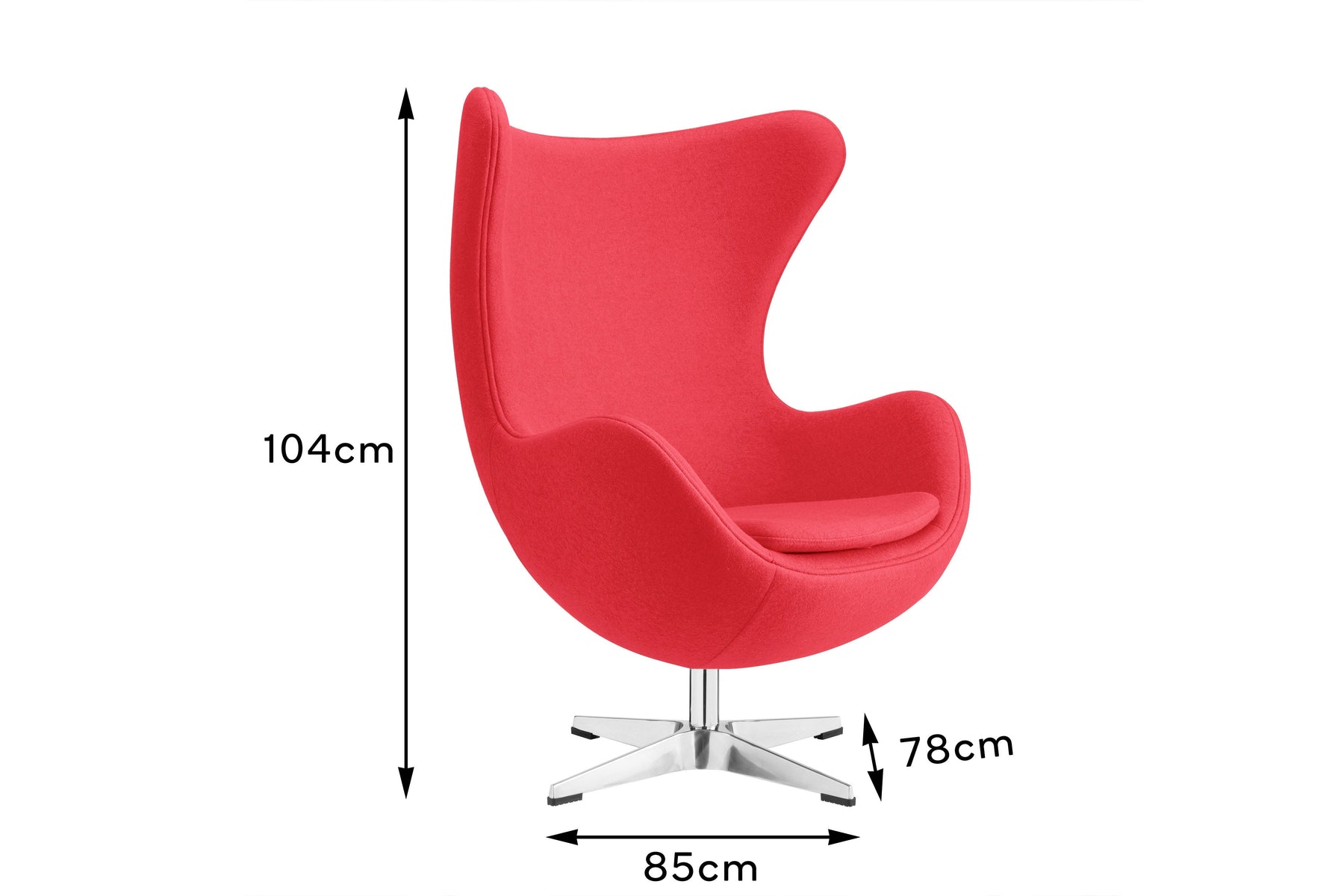 Matt Blatt Arne Jacobsen Egg Chair Premium Replica (Red)