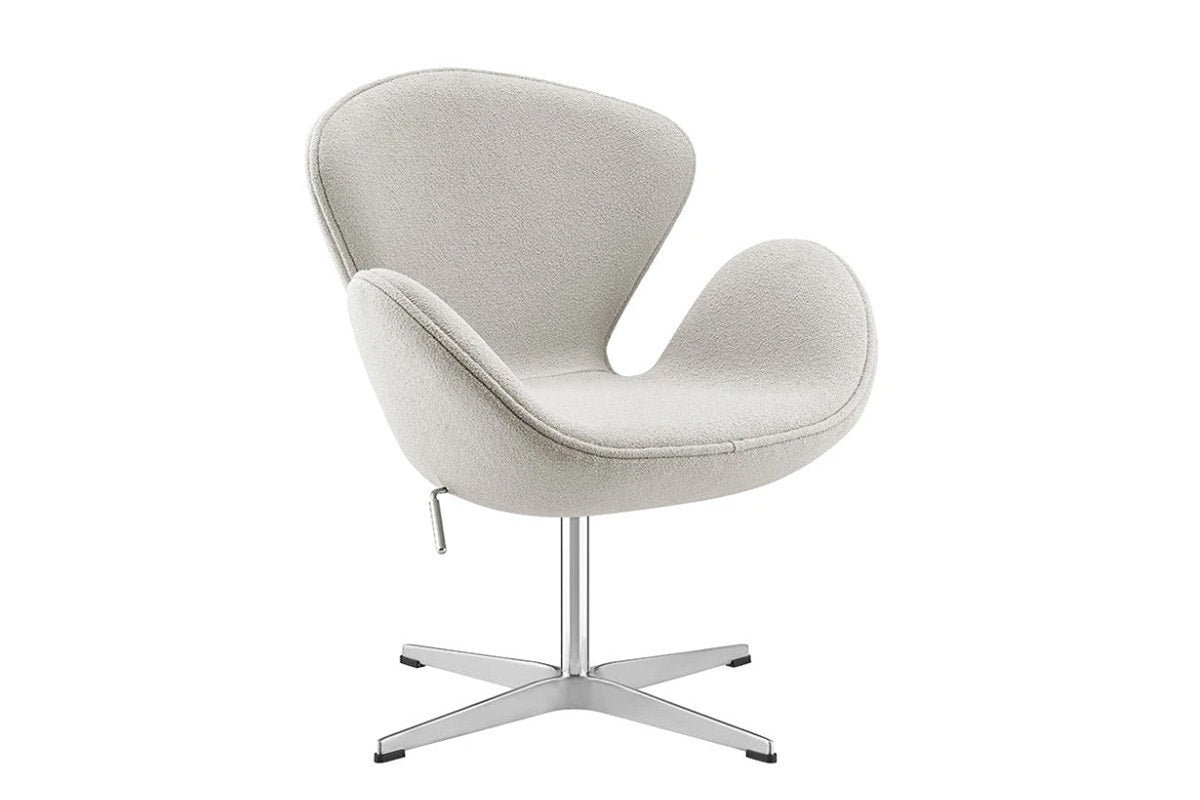 Matt Blatt Arne Jacobsen Height Adjustable Swan Chair Premium Replica (Bone)