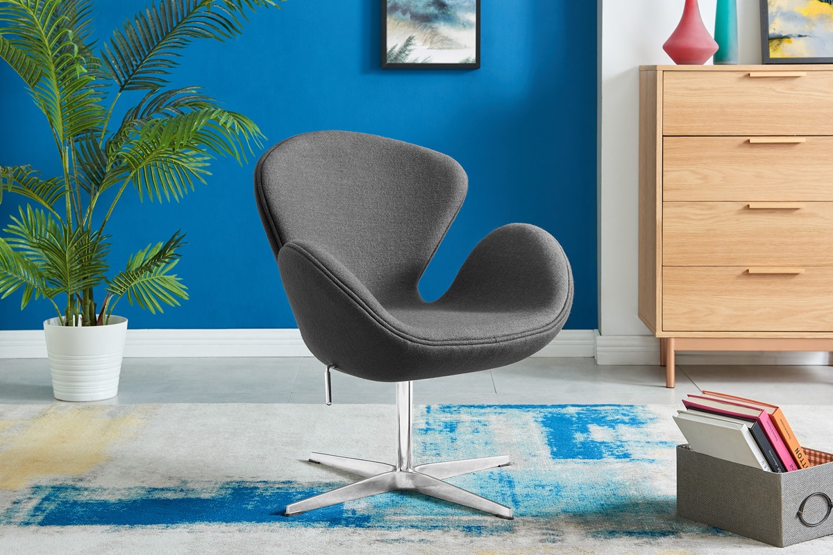 Matt Blatt Arne Jacobsen Height Adjustable Swan Chair Premium Replica (Grey)