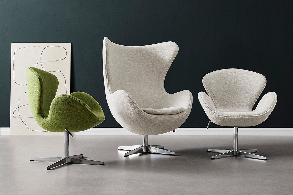 Matt Blatt Arne Jacobsen Height Adjustable Swan Chair Premium Replica (Moss Green)