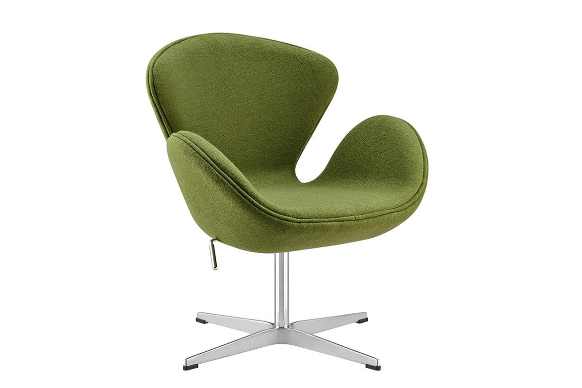 Matt Blatt Arne Jacobsen Height Adjustable Swan Chair Premium Replica (Moss Green)