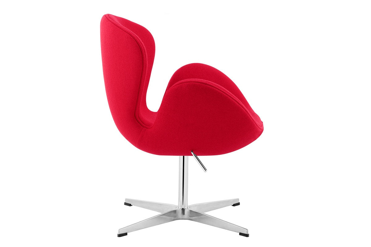 Matt Blatt Arne Jacobsen Height Adjustable Swan Chair Premium Replica (Red)