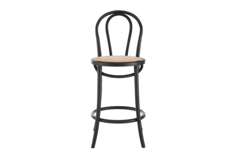 Matt Blatt Bentwood Counter Stool (Black Birch/Rattan Seat)