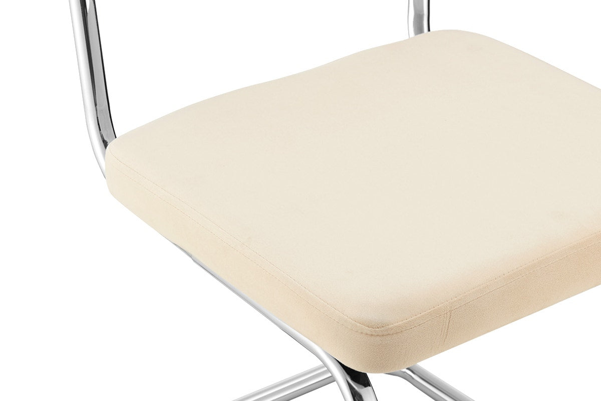 Set of 2 Matt Blatt Marcel Breuer Cesca Dining Chairs Replica (Rattan/Cream Velvet)