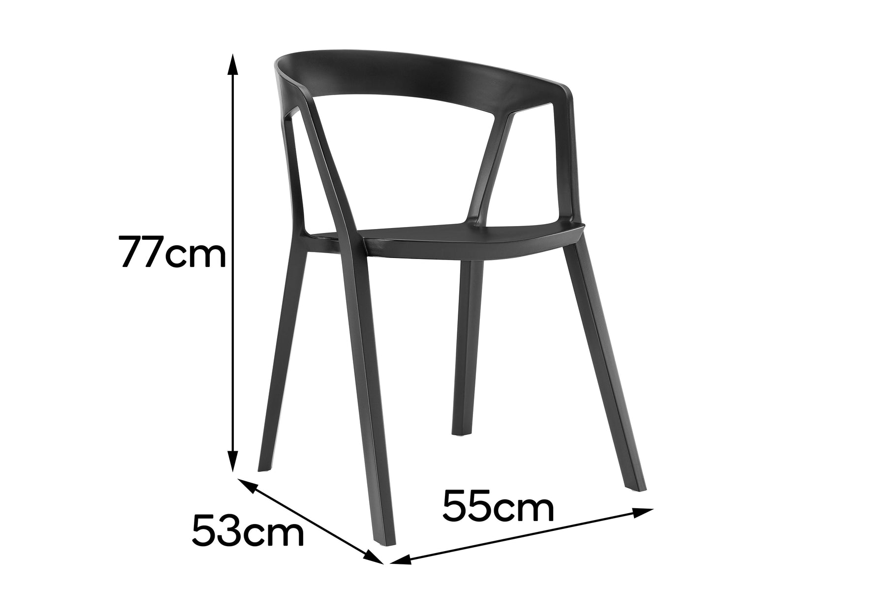 Set of 2 Matt Blatt Patrick Norguet Compas Chairs Replica (Black)
