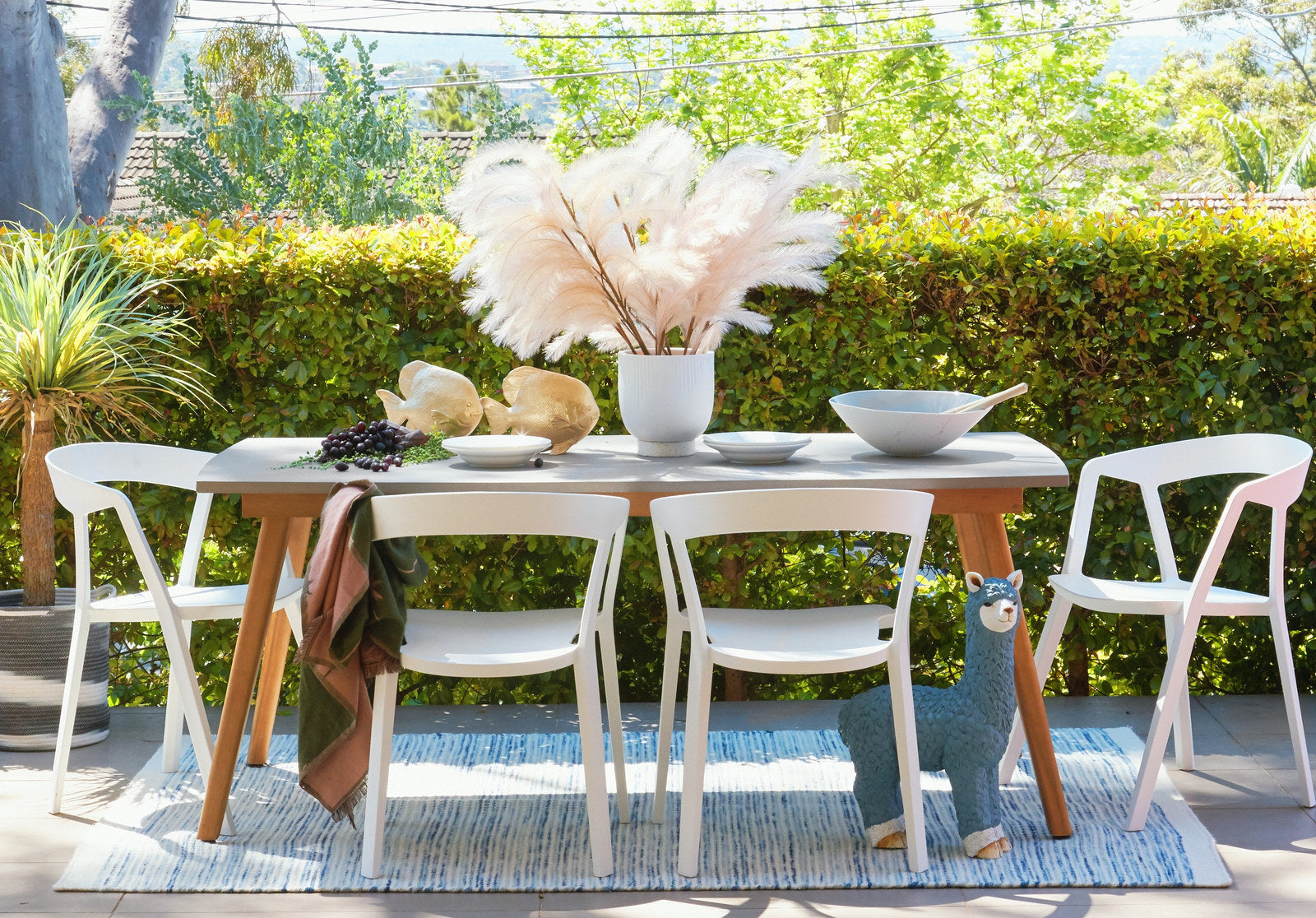 Matt Blatt Set of 2 Patrick Norguet Compas Chair Replica (White)