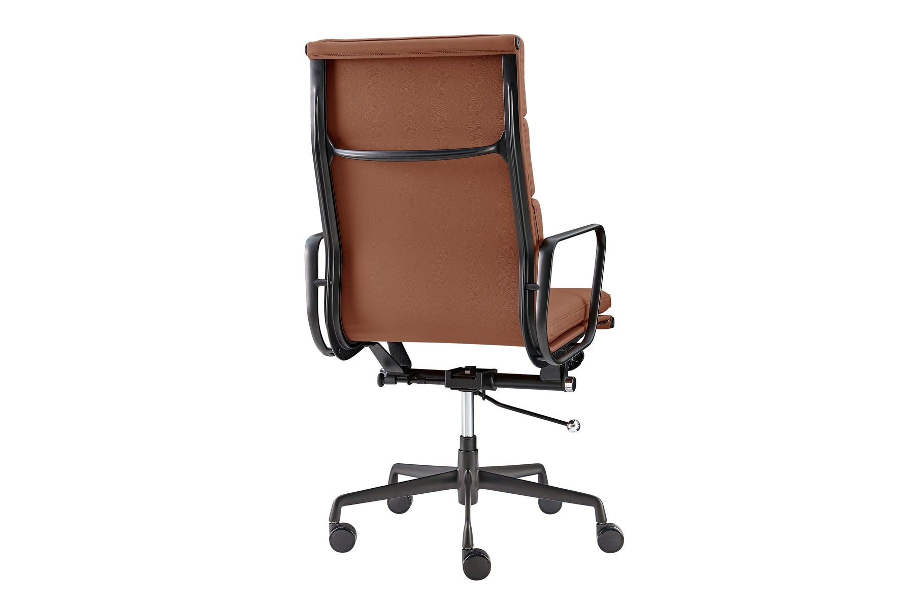 Matt Blatt Eames Premium Replica High Back Soft Pad Office Chair Genuine Leather (Tan/Black)