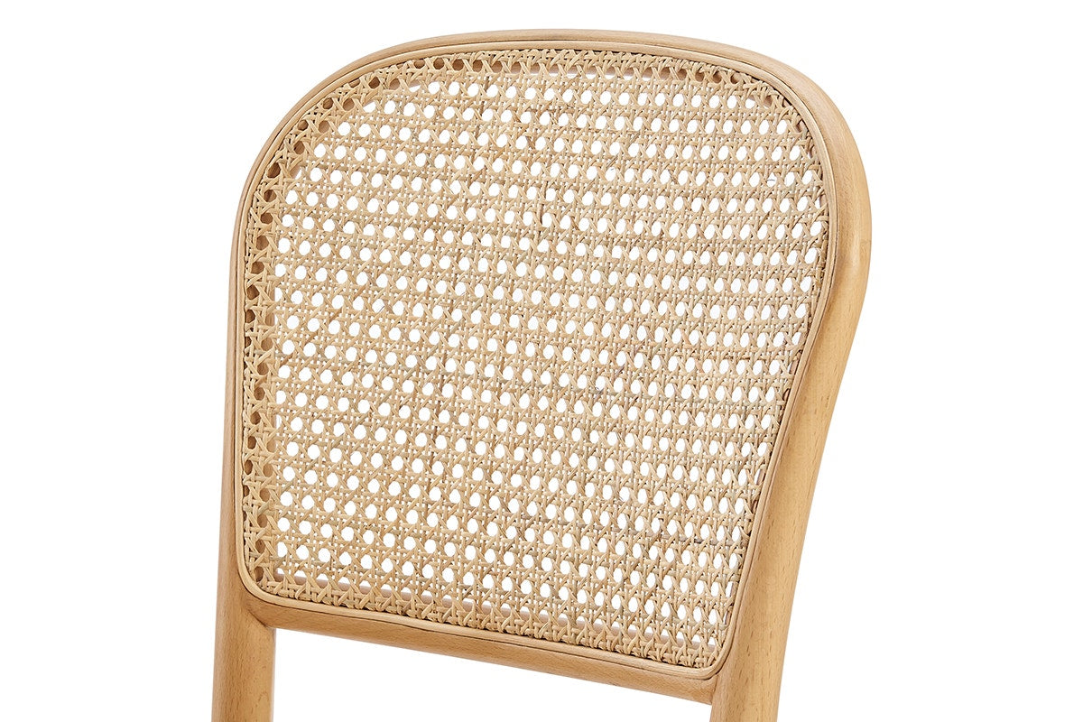 Set of 2 Matt Blatt Felix Bentwood Dining Chairs (Natural Beech/Rattan)