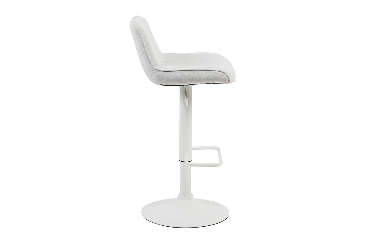 Set of 2 Matt Blatt Joey Height Adjustable Bar Stools (White/Beach Sand)