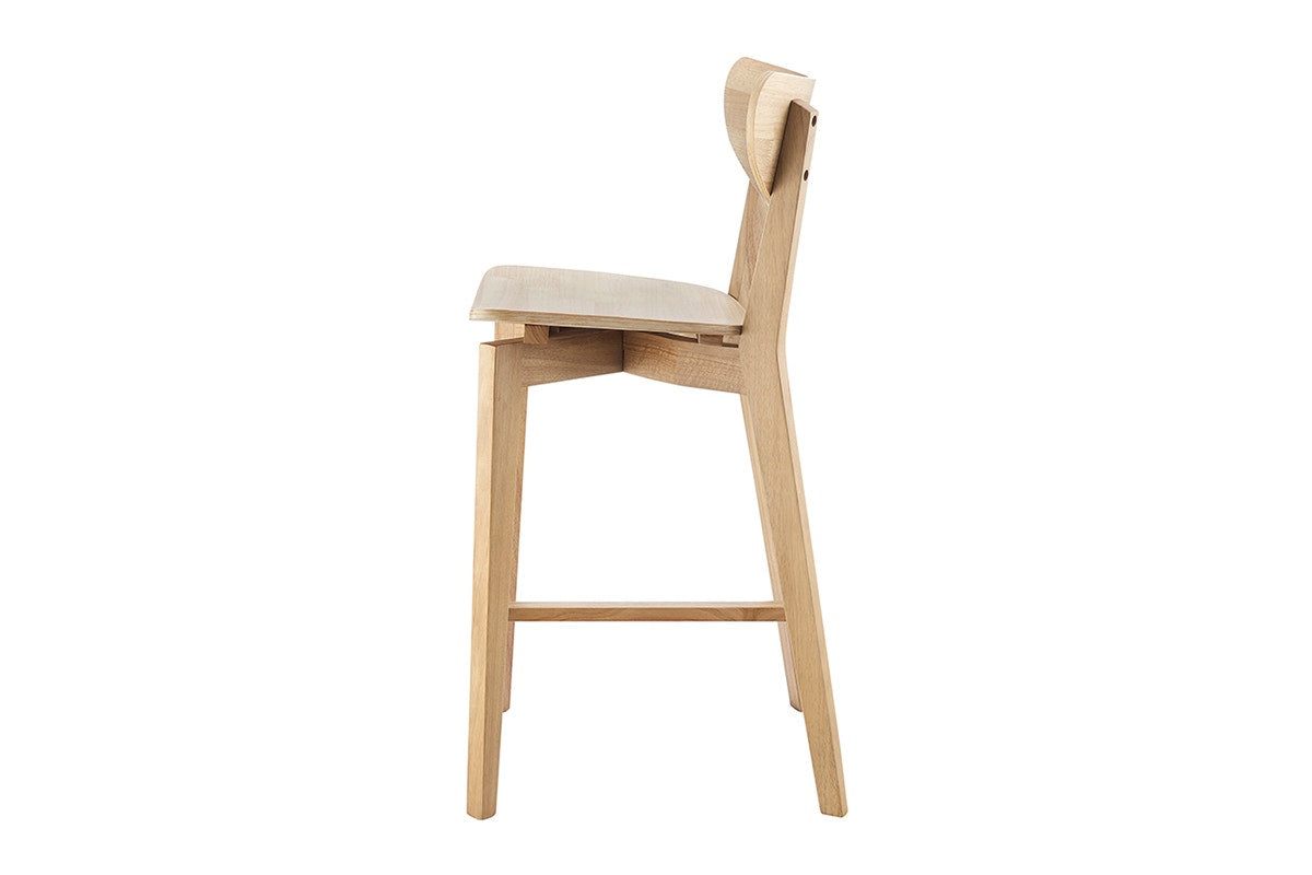 Matt Blatt Set of 2 Larsen Wooden Barstools (Natural)