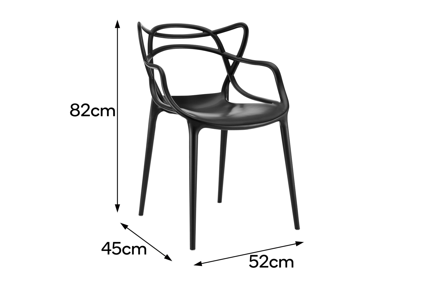 Set of 2 Matt Blatt Philippe Starck Masters Chairs Replica (Black)