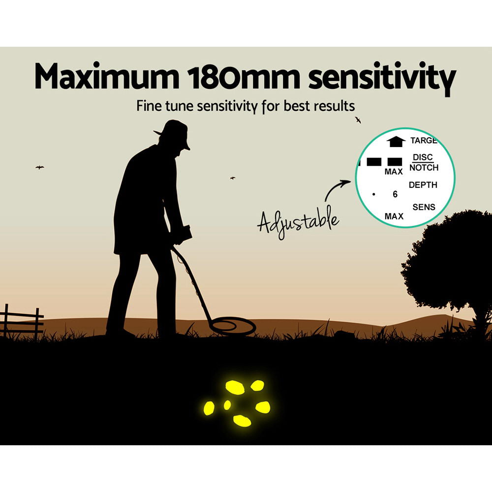 Metal Detector 180MM Deep Sensitive Waterproof Treasure Hunter Gold Digger - SuperSaverAU - view 5