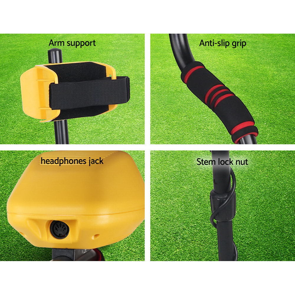 Metal Detector 180MM Deep Sensitive Waterproof Treasure Hunter Gold Digger Yellow - SuperSaverAU - view 6