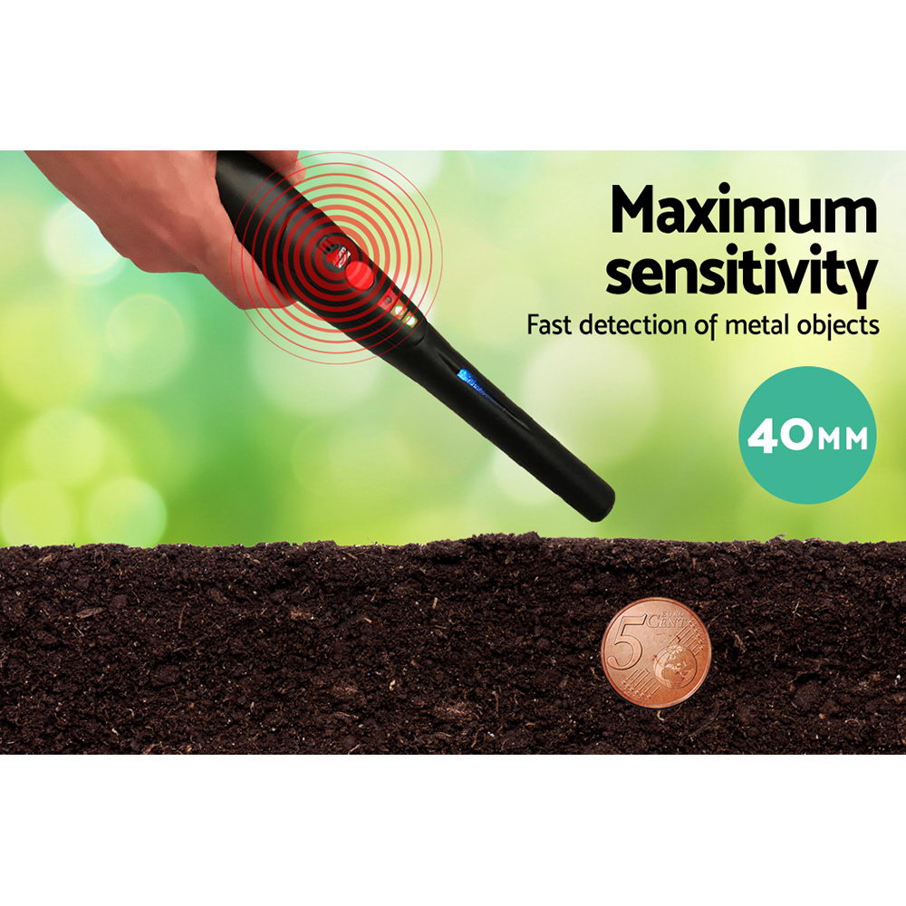 Premium Black Waterproof Pinpointer Metal Detector 40mm