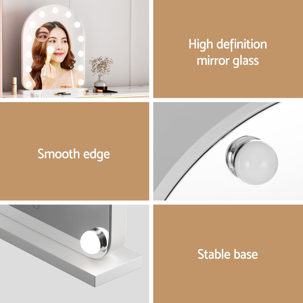 Embellir LED Makeup Mirror 40x50cm with 5x Magnification & Adjustable Lighting - SuperSaverAU - view 6