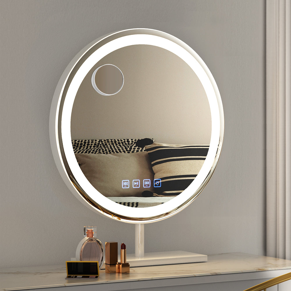 Embellir Makeup Mirror 49x28cm with LED Light & Bluetooth Speaker - SuperSaverAU - view 1