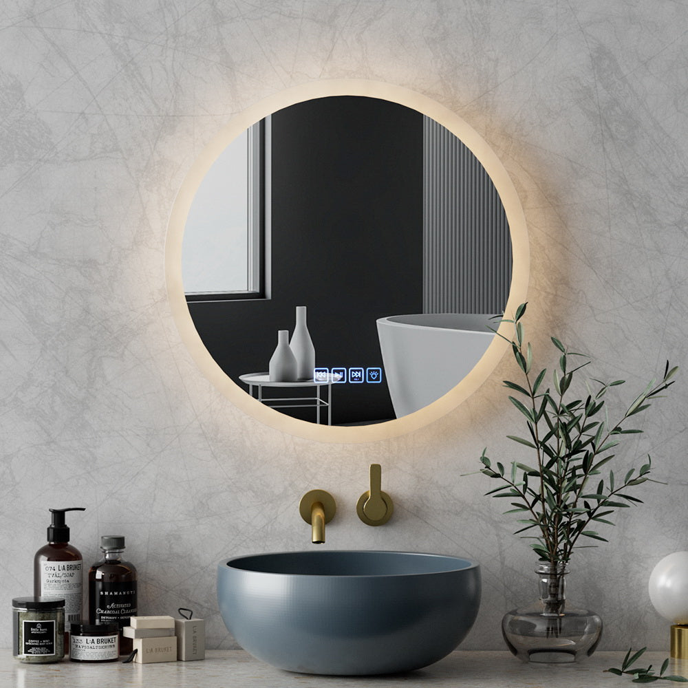Embellir 50CM Bluetooth LED Wall Mirror with Anti-Fog and Touch Control - SuperSaverAU - view 4