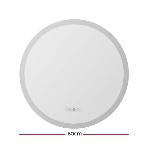 Embellir 60CM Bluetooth LED Wall Mirror with Anti-Fog and Touch Control - SuperSaverAU - view 1