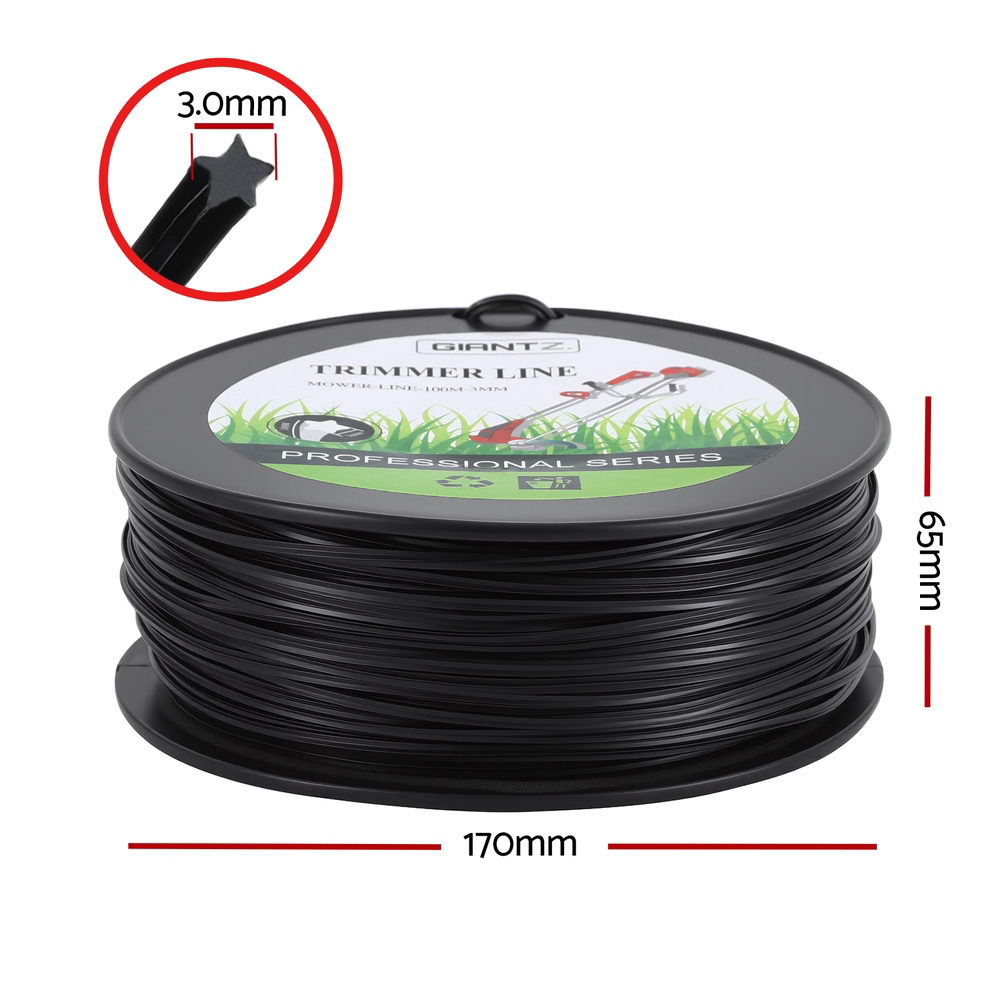 Giantz 100M Trimmer Line 3.0mm PA6 Nylon Cord - Heat & Break Resistant - SuperSaverAU - view 2
