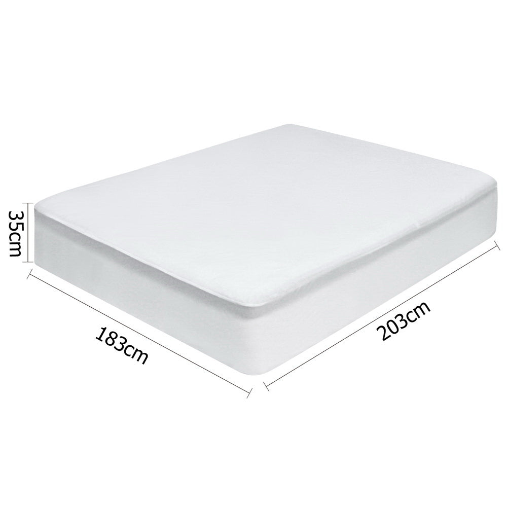 Giselle Bedding Bamboo Waterproof Mattress Protector - King, Antibacterial, Machine Washable - SuperSaverAU - view 2