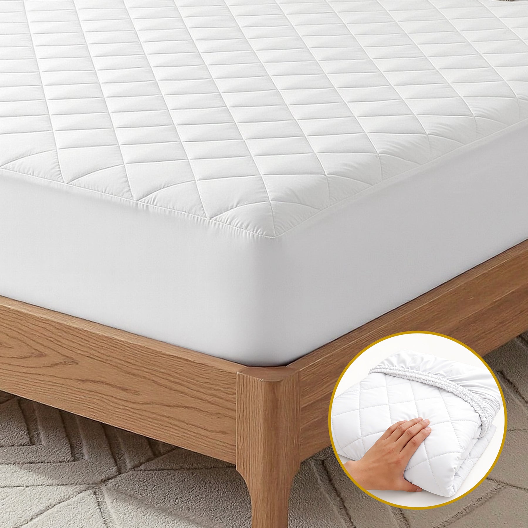 Giselle Bedding Waterproof Cotton Mattress Protector – King