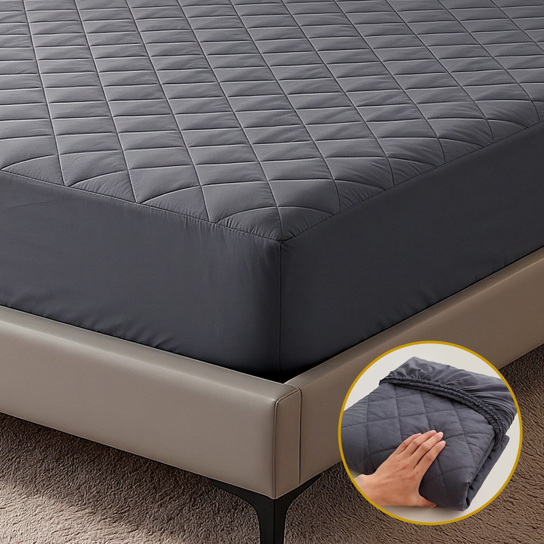 Giselle Water-Resistant Mattress Protector Microfiber 35cm 360° Fit Single - SuperSaverAU - view 11